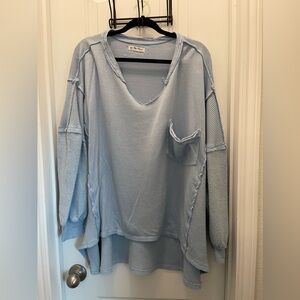 Free People Extra-large XL distressed To The Left Tee